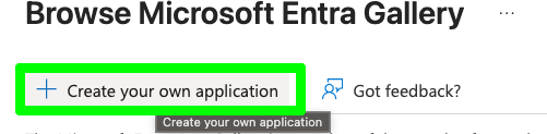 Entra Create Own Application