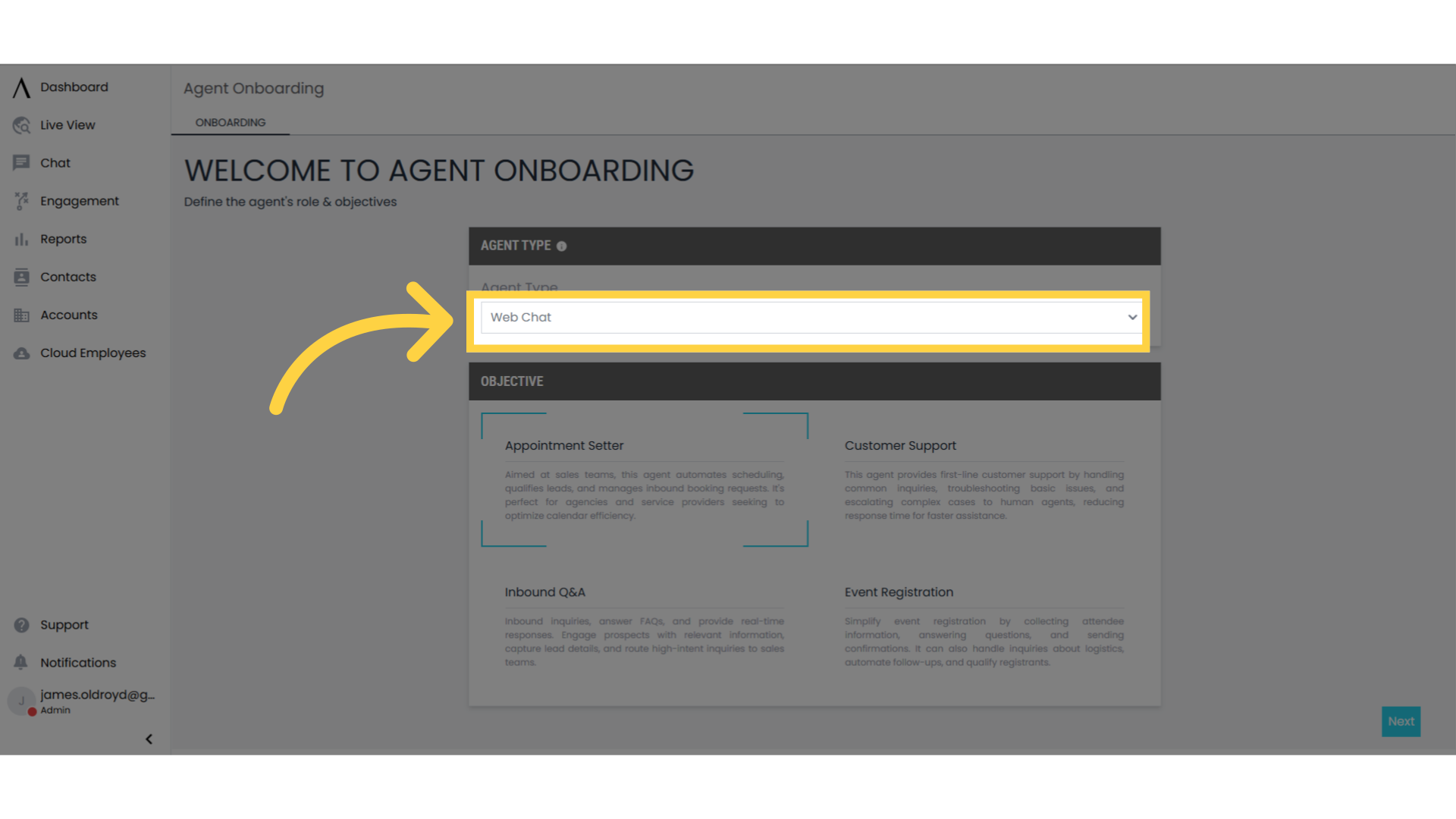 Select Employee Type