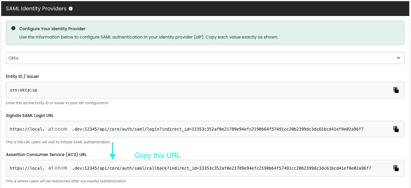 Okta SAML Login URL