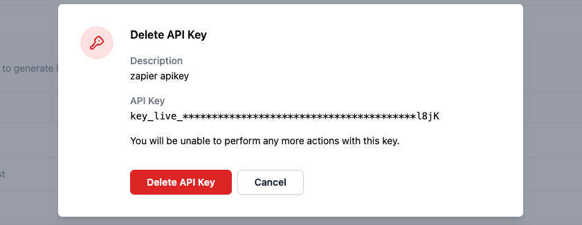 Revoke an API key