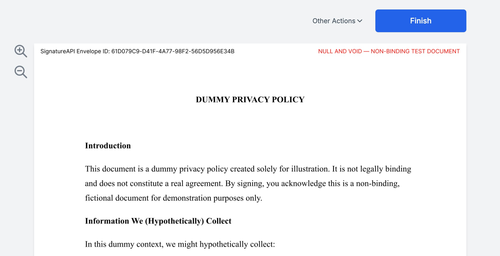 Display envelope