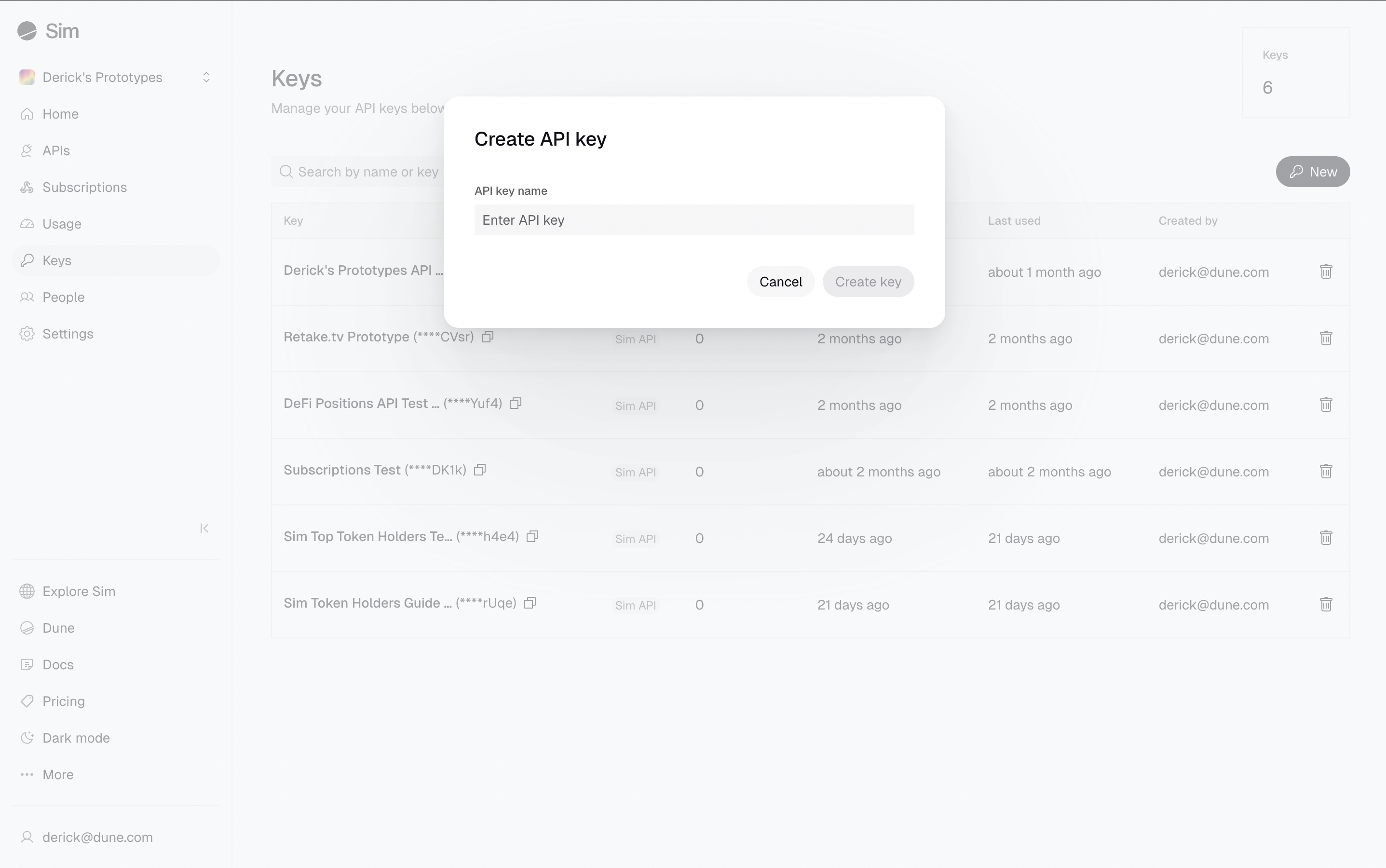 Developer Quickstart - Sim by Dune