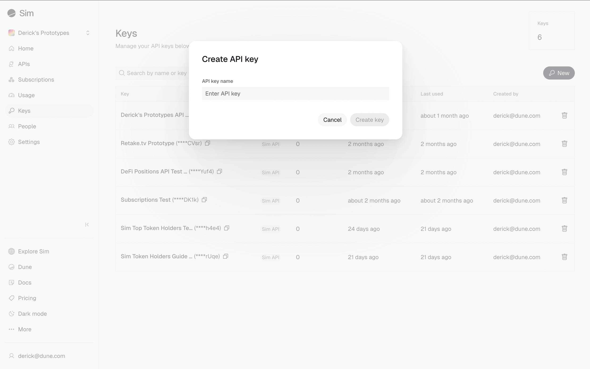 Api ² Sim Developer Quickstart - Sim by Dune