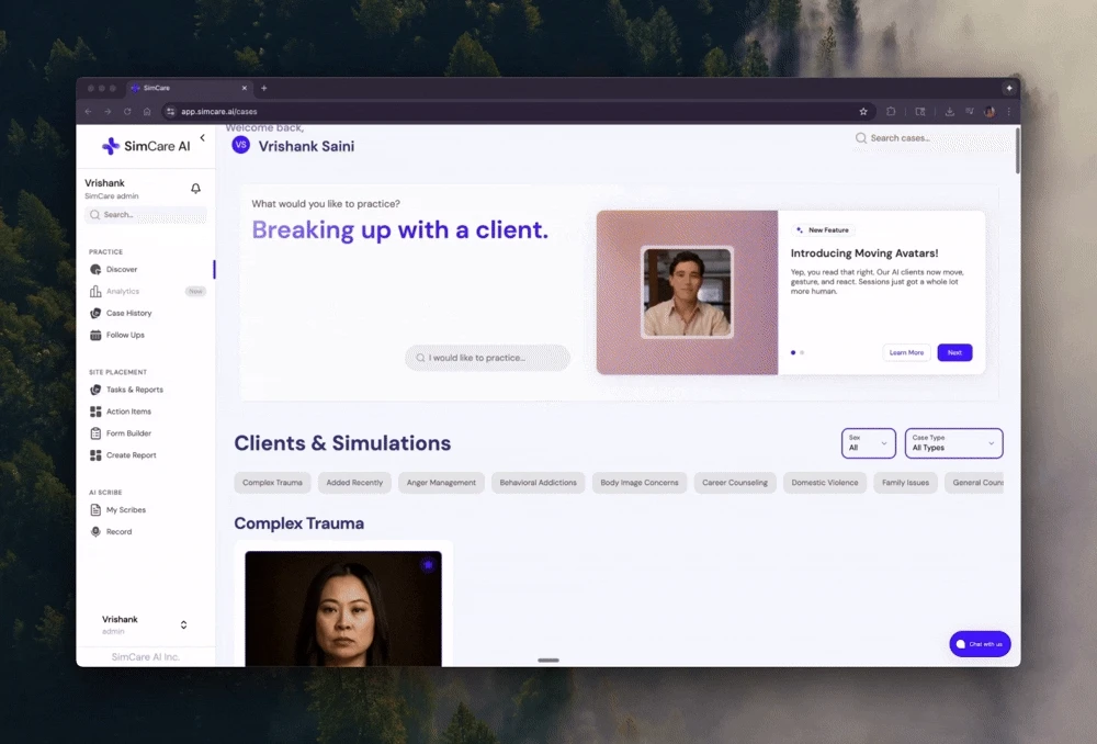 Browse AI client cards on the Discover page