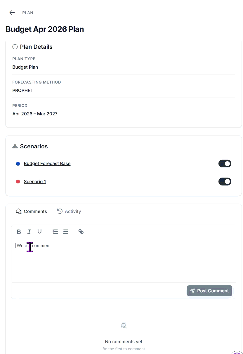 Comments tab in an object drawer with a comment being typed and the @mention autocomplete suggesting a teammate