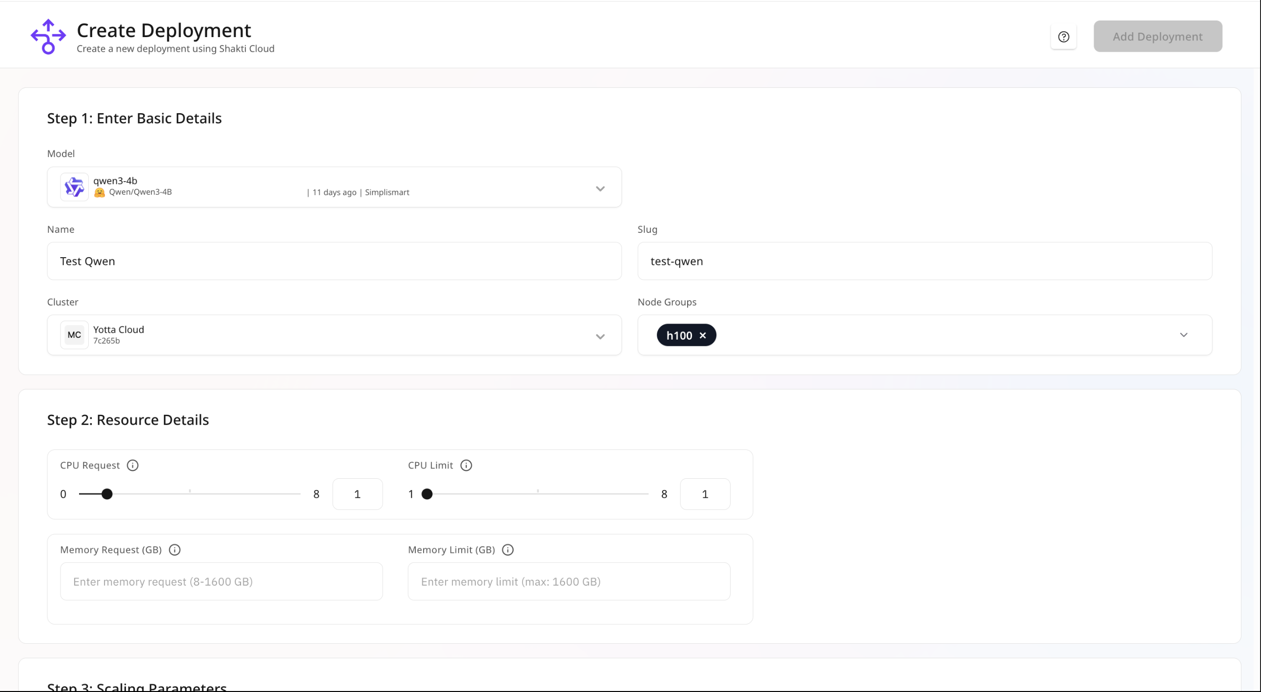 Creating a Deployment - Documentation