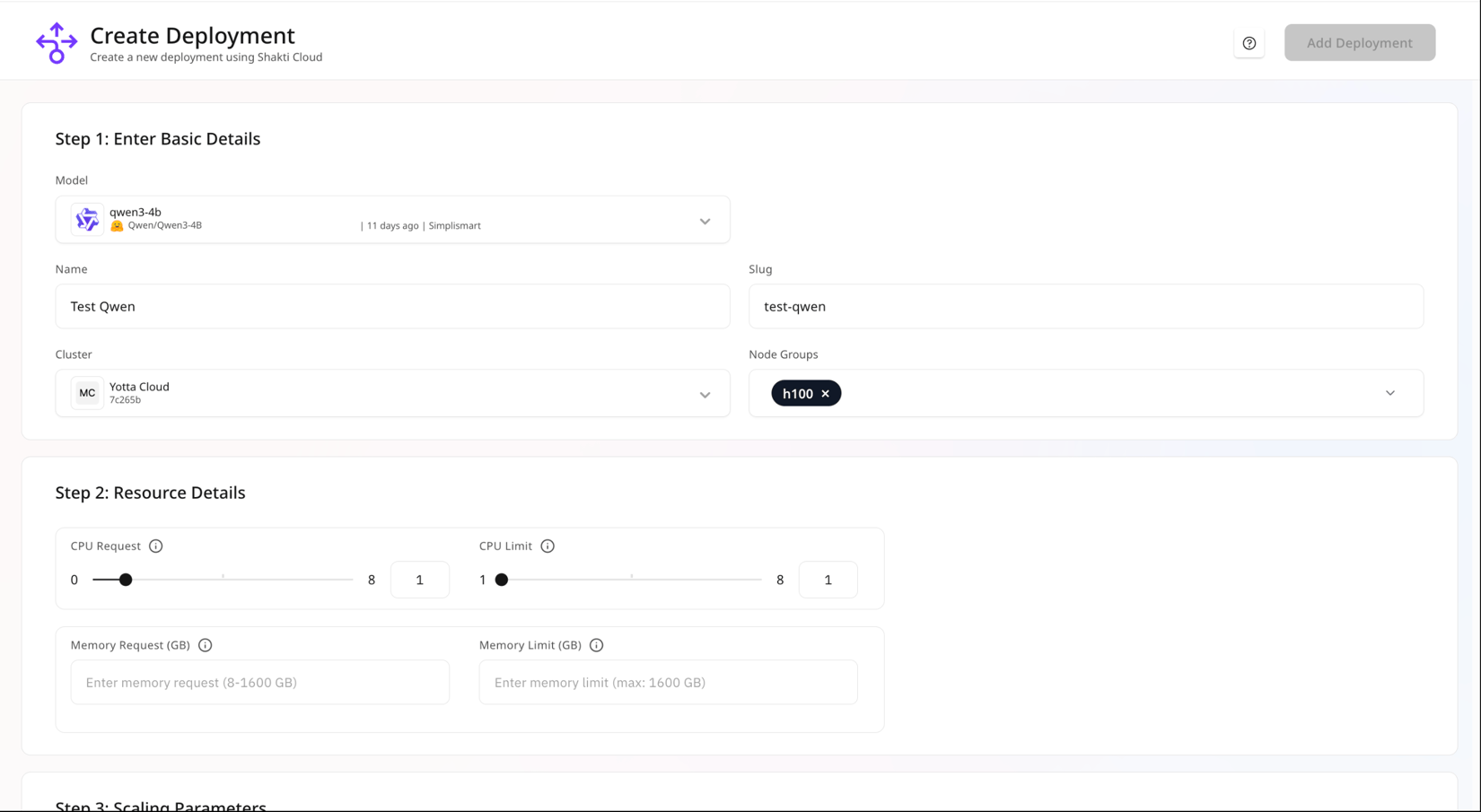 Deploy Status Creating a Deployment - Documentation