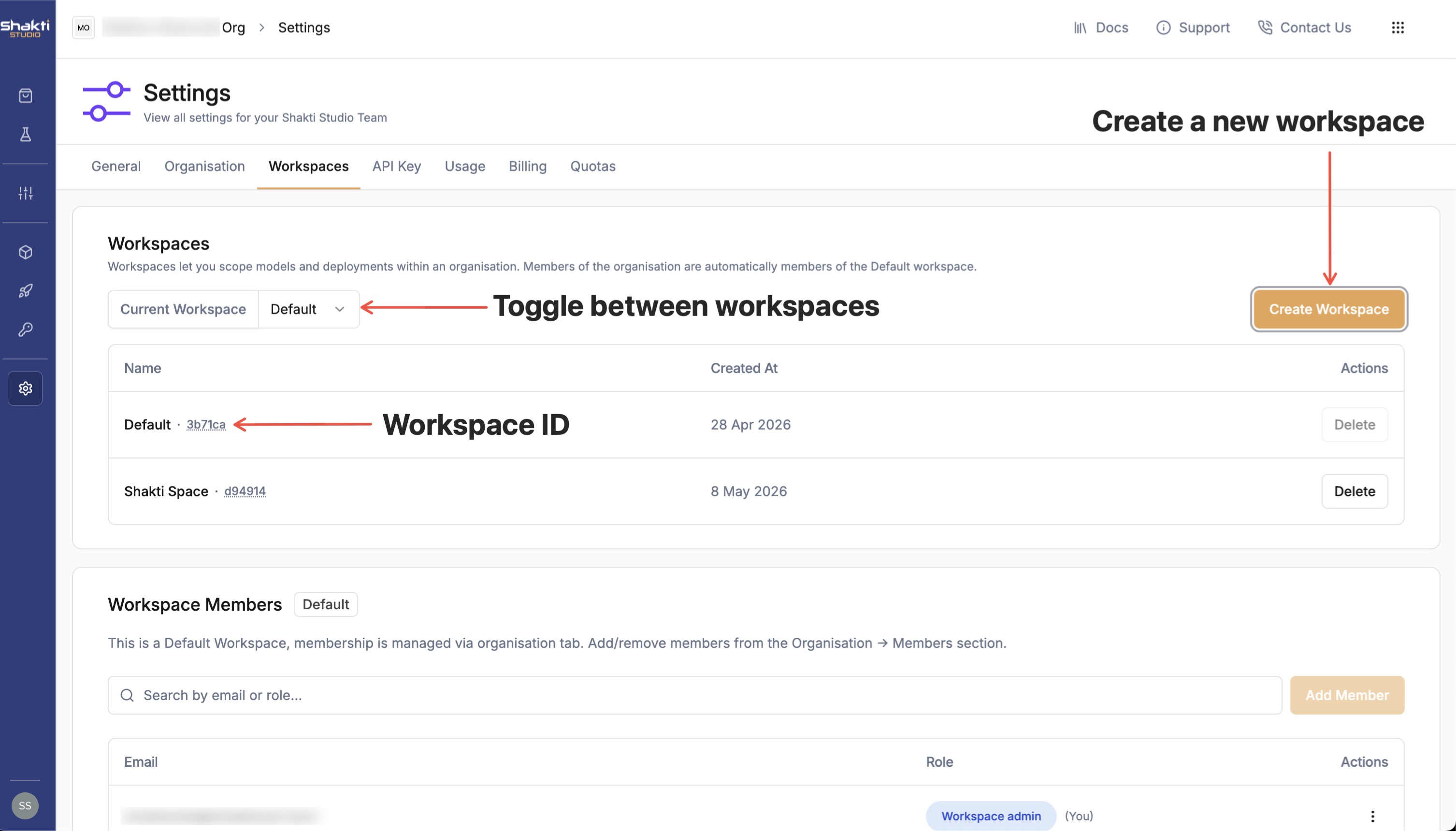 Workspaces - Documentation