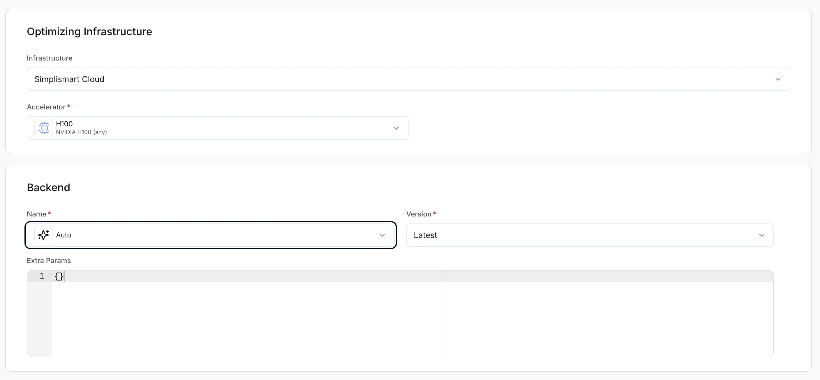 LLM backend configuration options