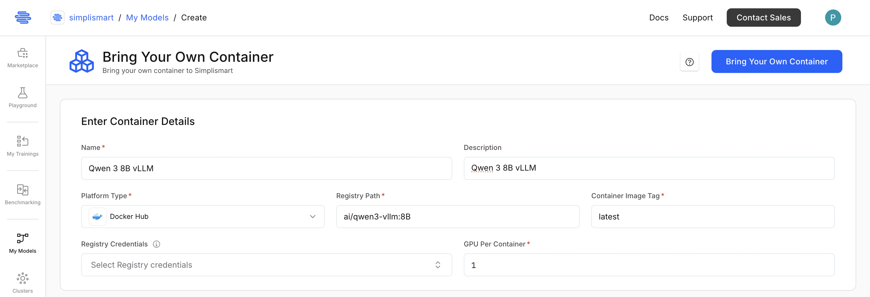 Add model — Docker Hub