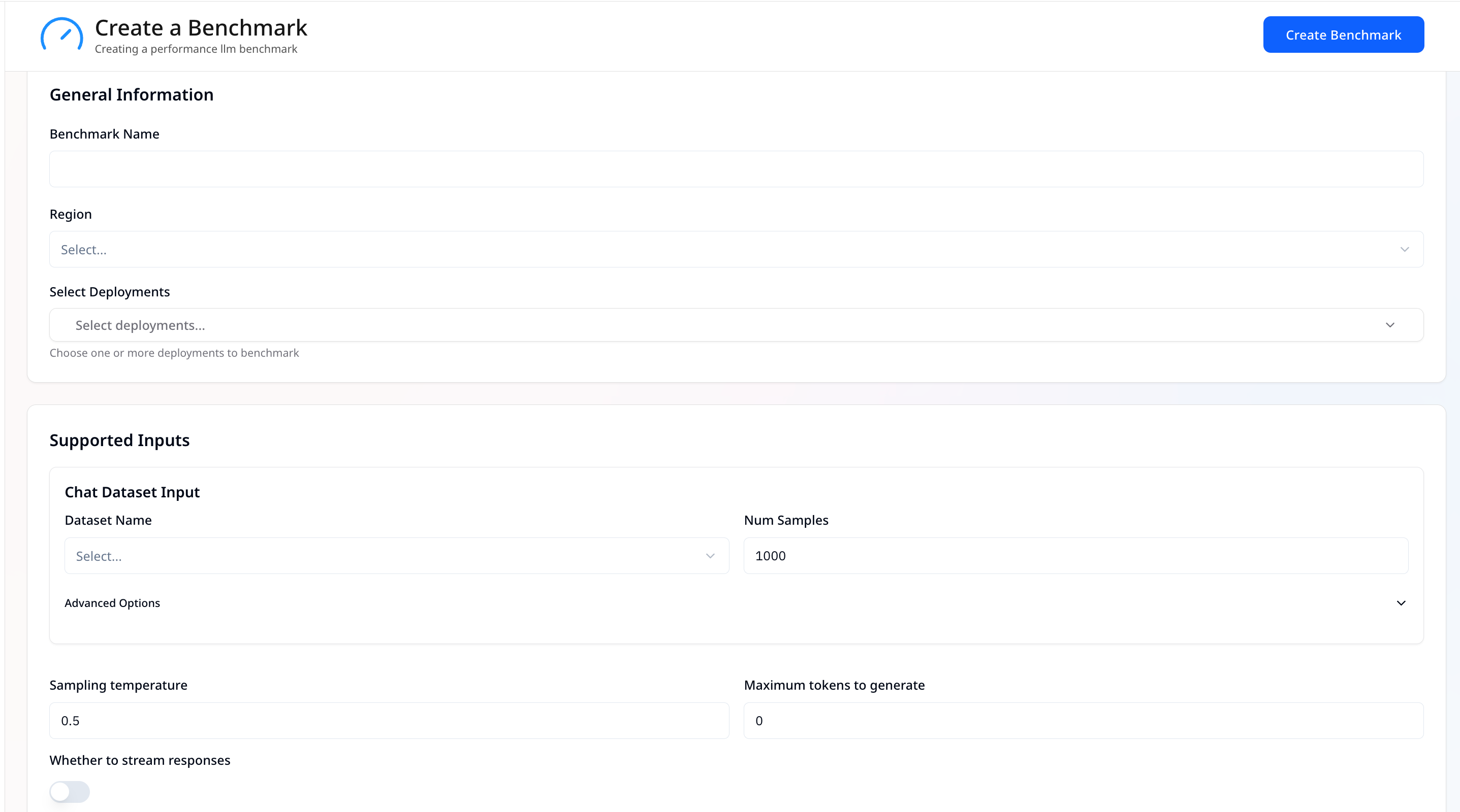 General Information Setup