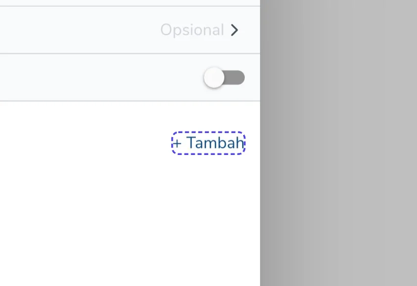 Tombol Tambah produk