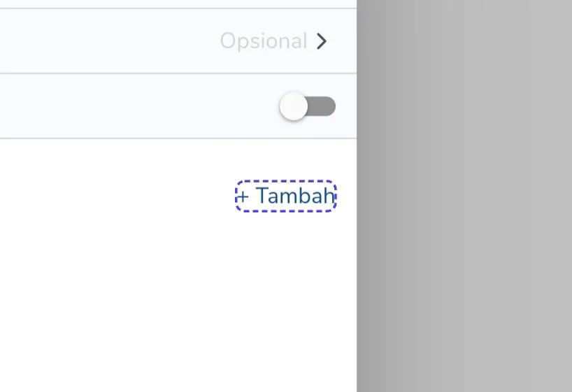 Tombol Tambah produk