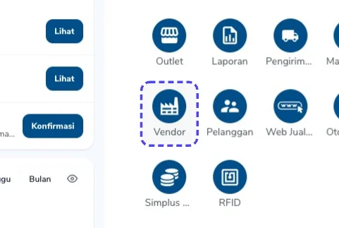 Ikon Vendor di beranda