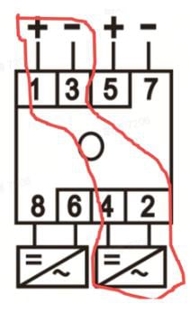 Aansluitschema PV-schakelaar