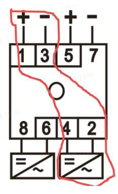 Aansluitschema PV-schakelaar