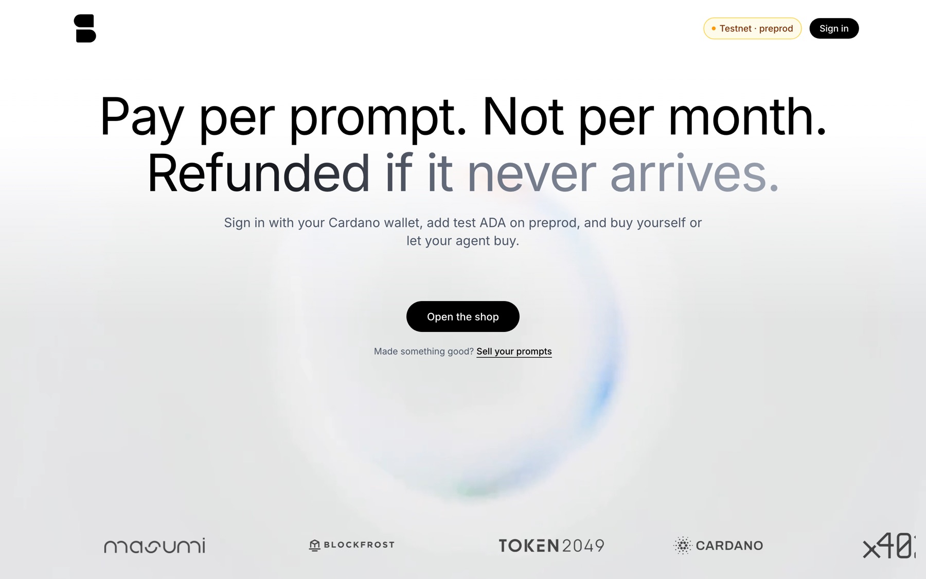 Simpuru: pay per prompt, not per month. Refunded if it never arrives.