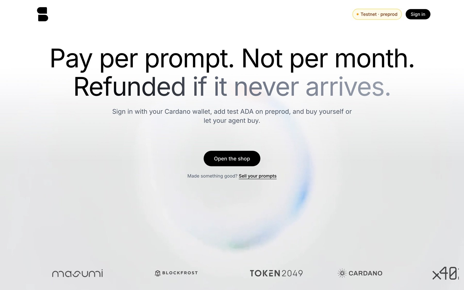 Simpuru: pay per prompt, not per month. Refunded if it never arrives.