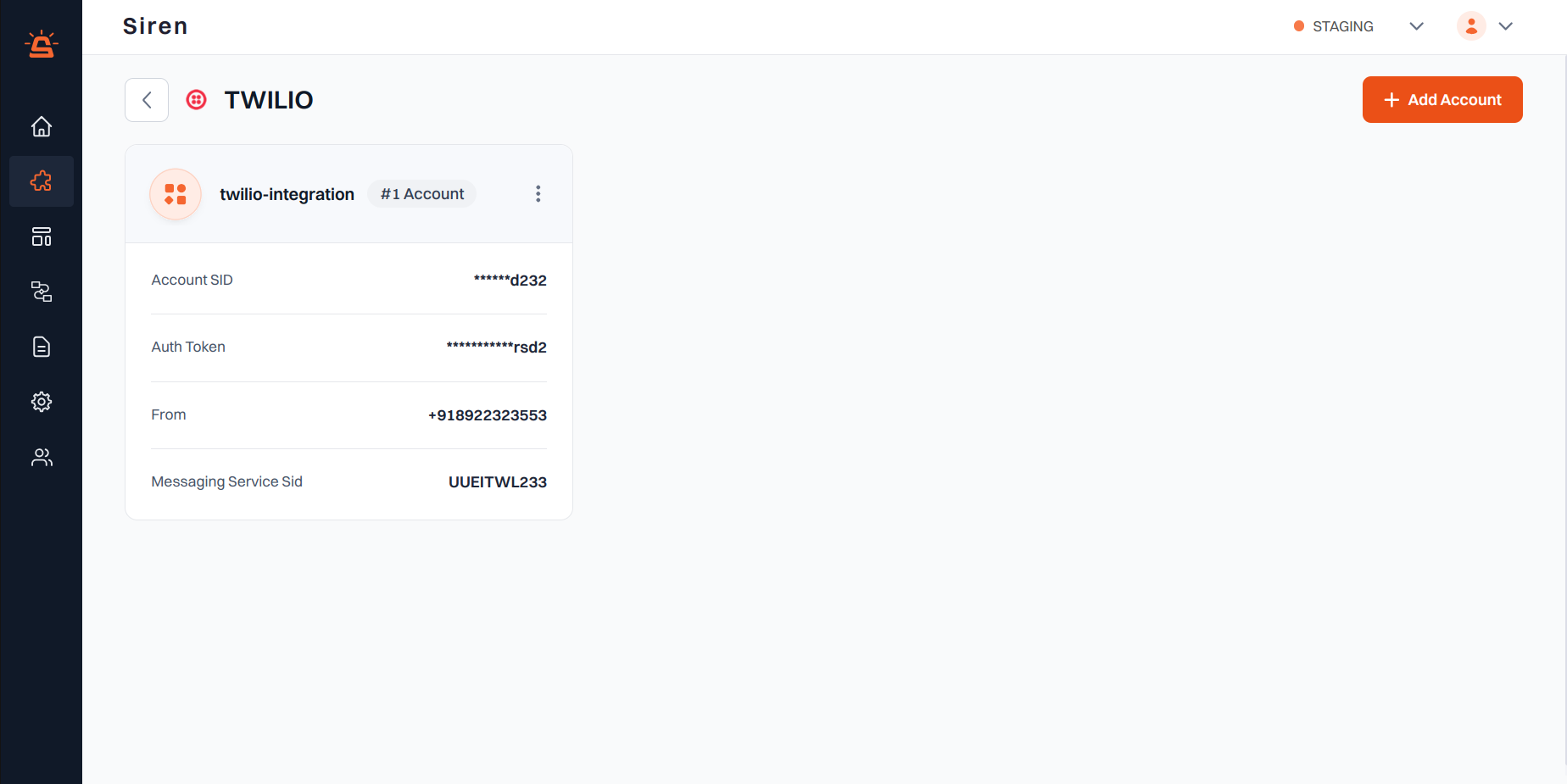 Twilio WhatsApp integration screenshot