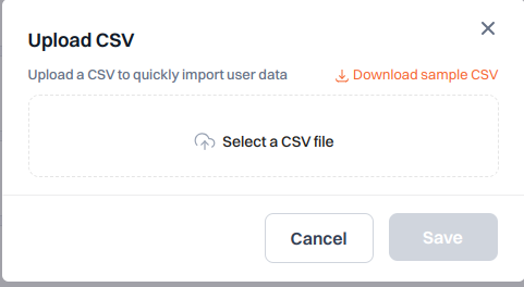 CSV Upload