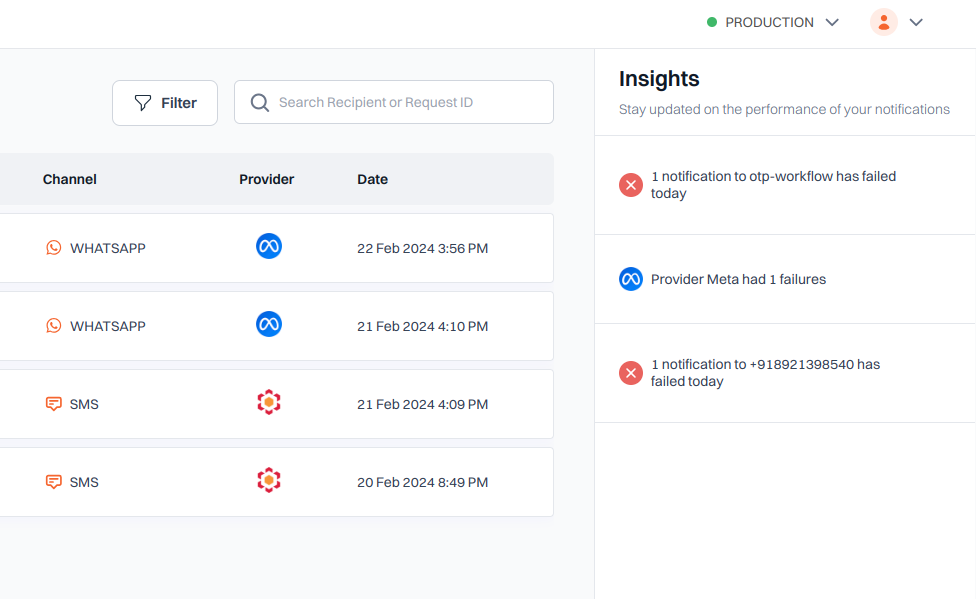 Dashboard UI