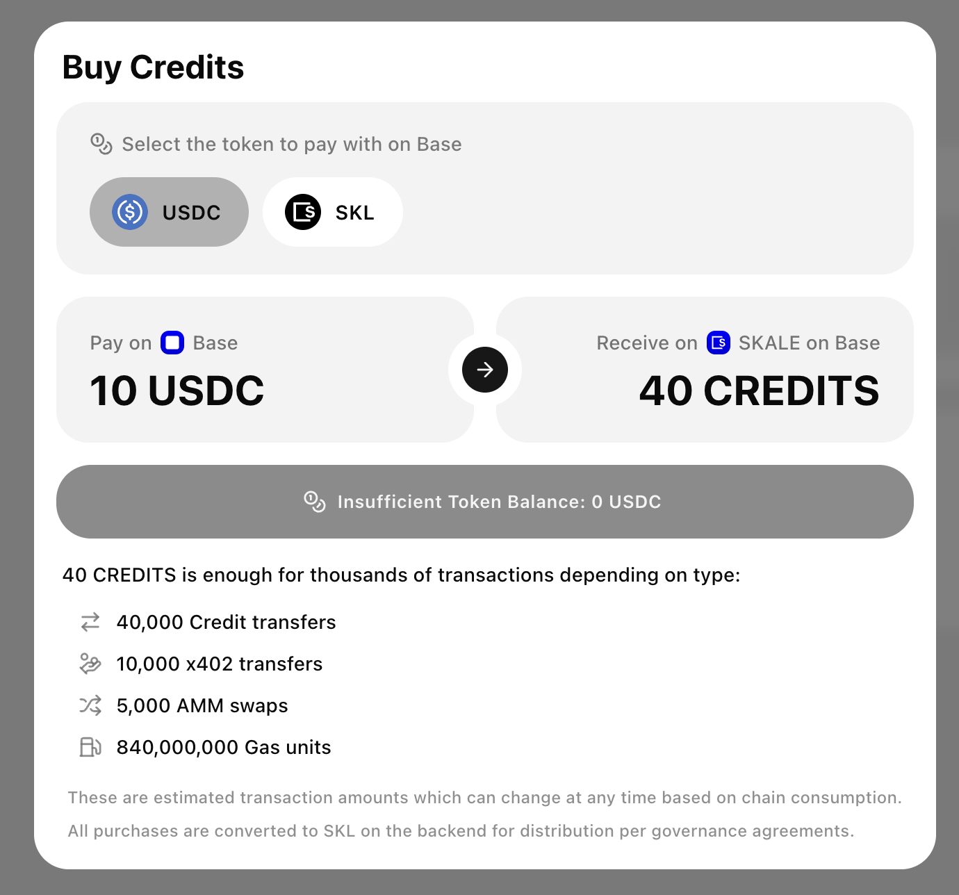 Buy CREDITS