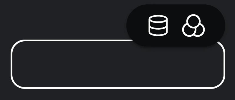 The Elementor variable icon inside a control.