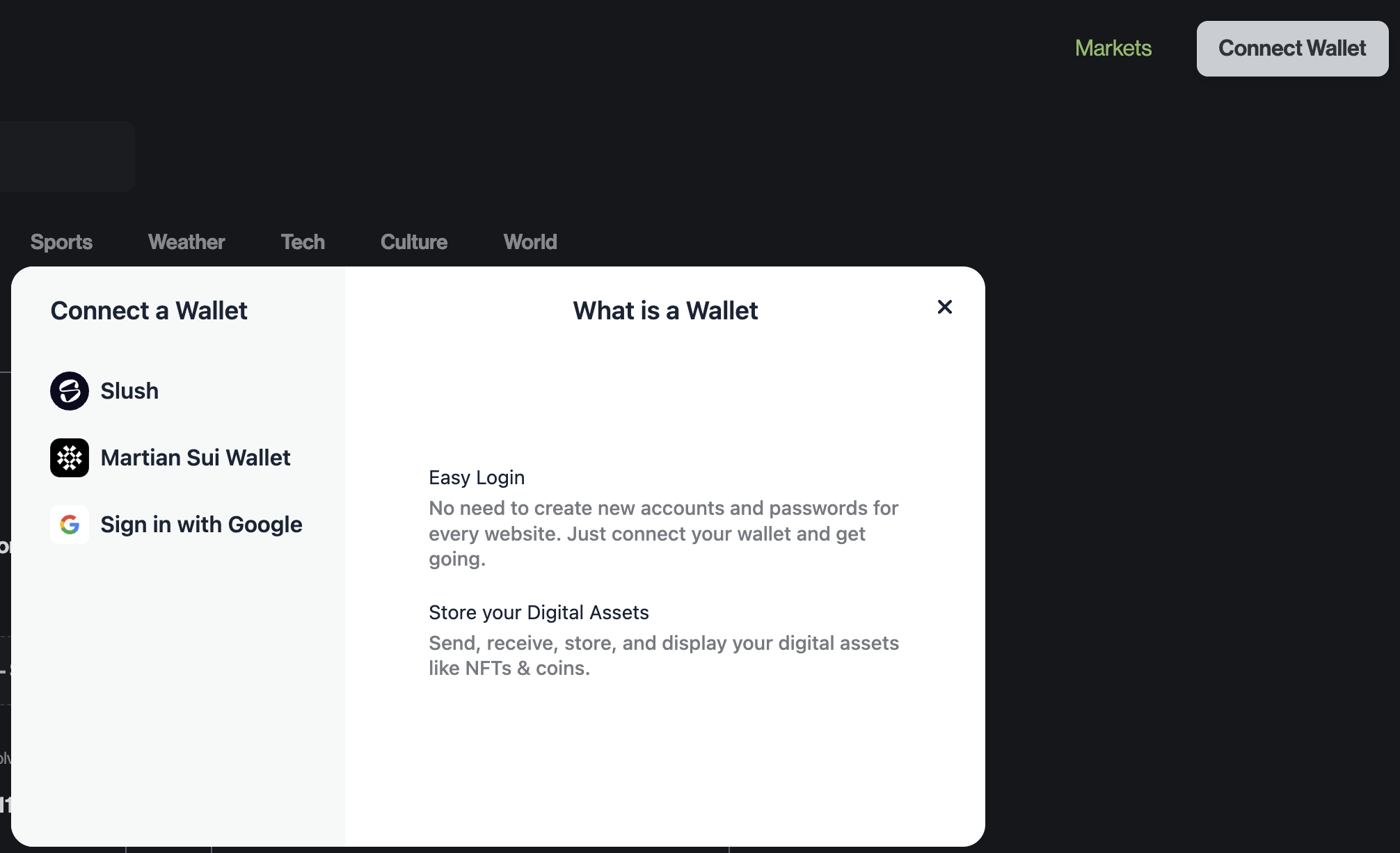 Connect wallet with Google Login