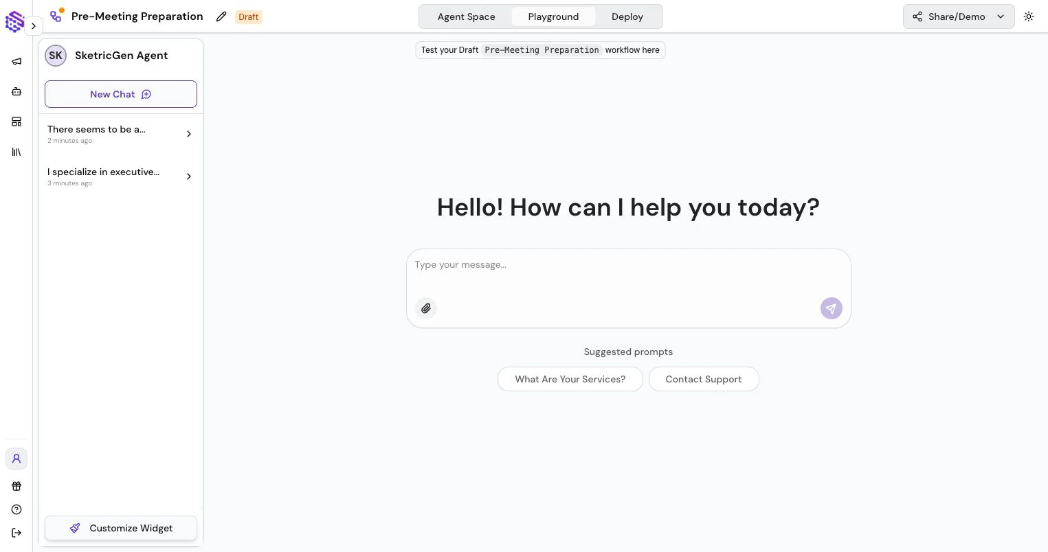 AI Workforce playground for testing an internal workflow