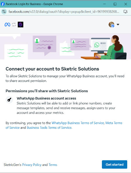 Screenshot showing WhatsApp Business App webhook configuration