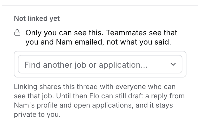 The Not linked yet panel with the job search