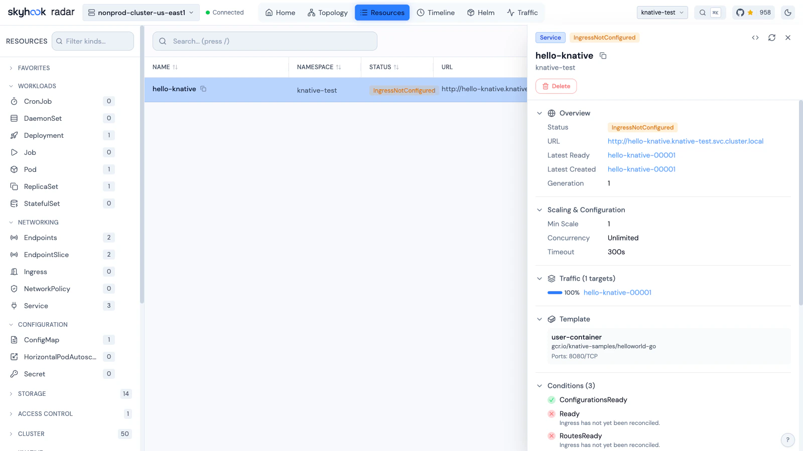 Knative Service Detail