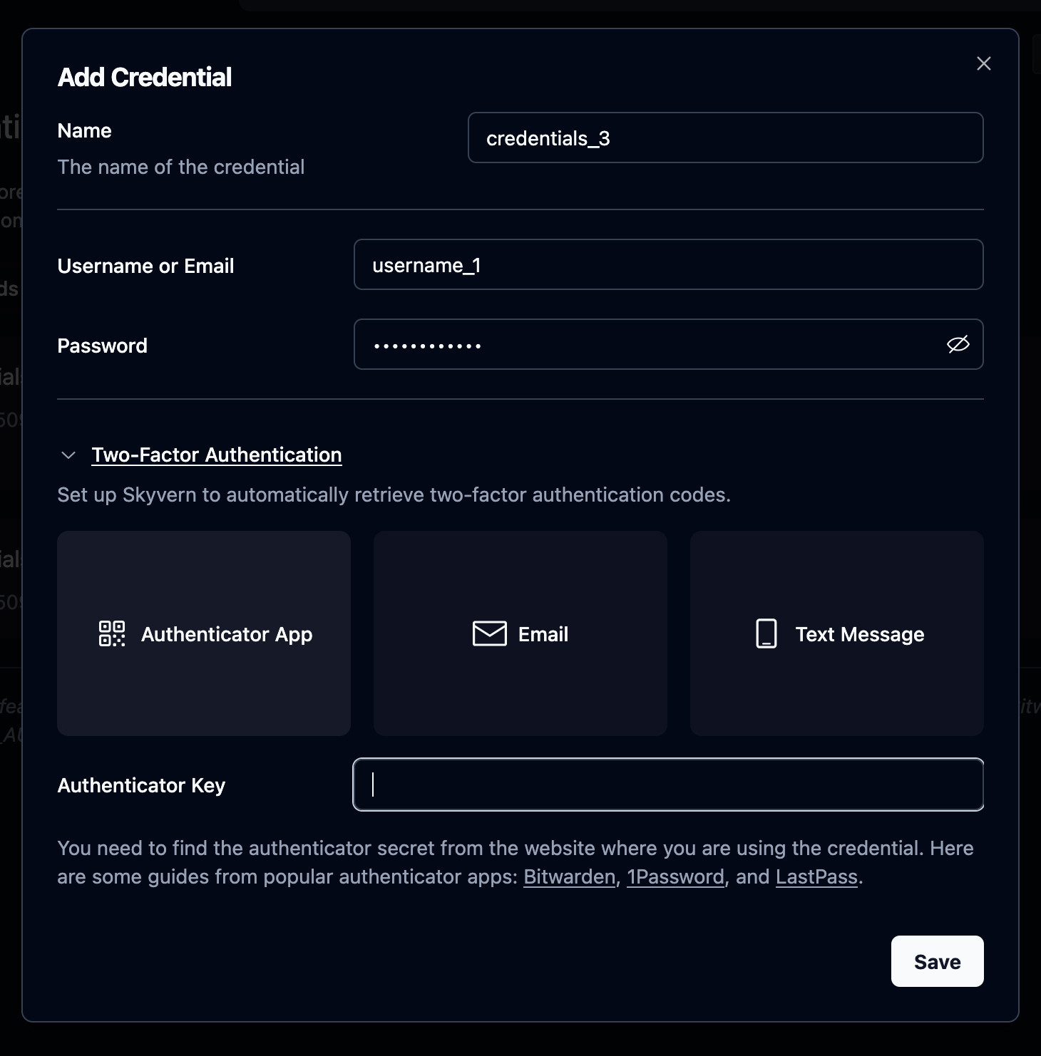 2FA setup options showing Authenticator App, Email, and Text Message