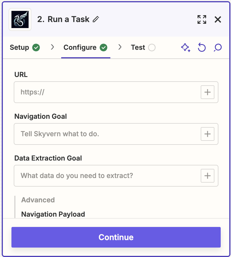 Configure task fields in Zapier