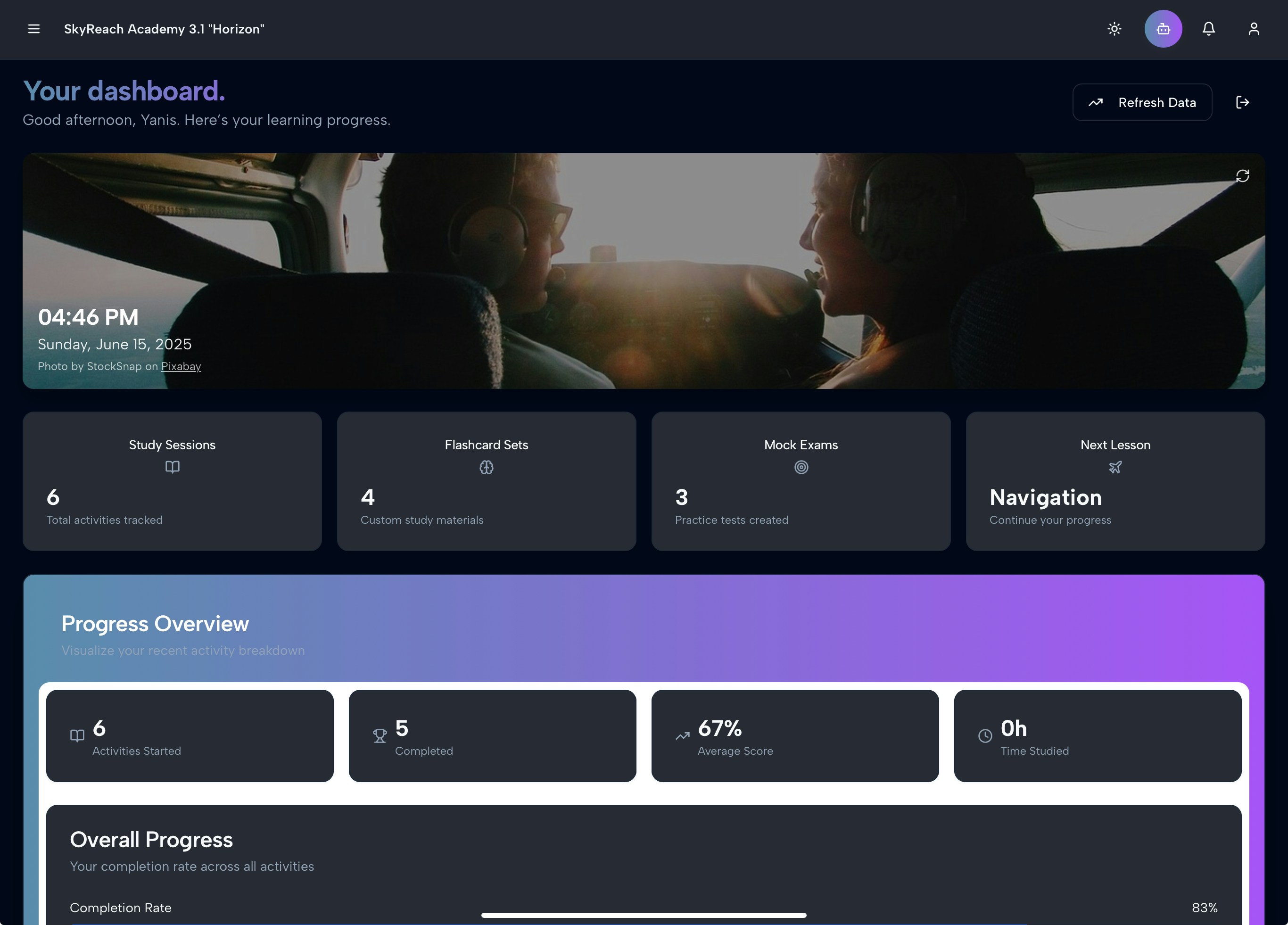 SkyReach Academy Dashboard SkyReach Academy Dashboard