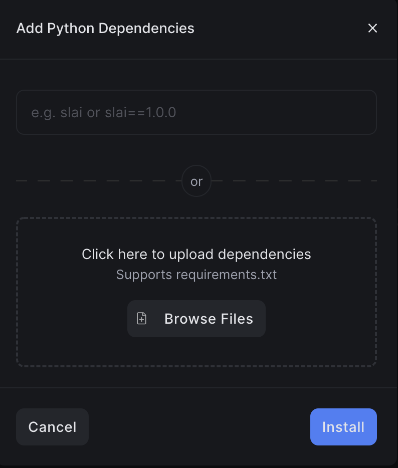 Add Python Dependency