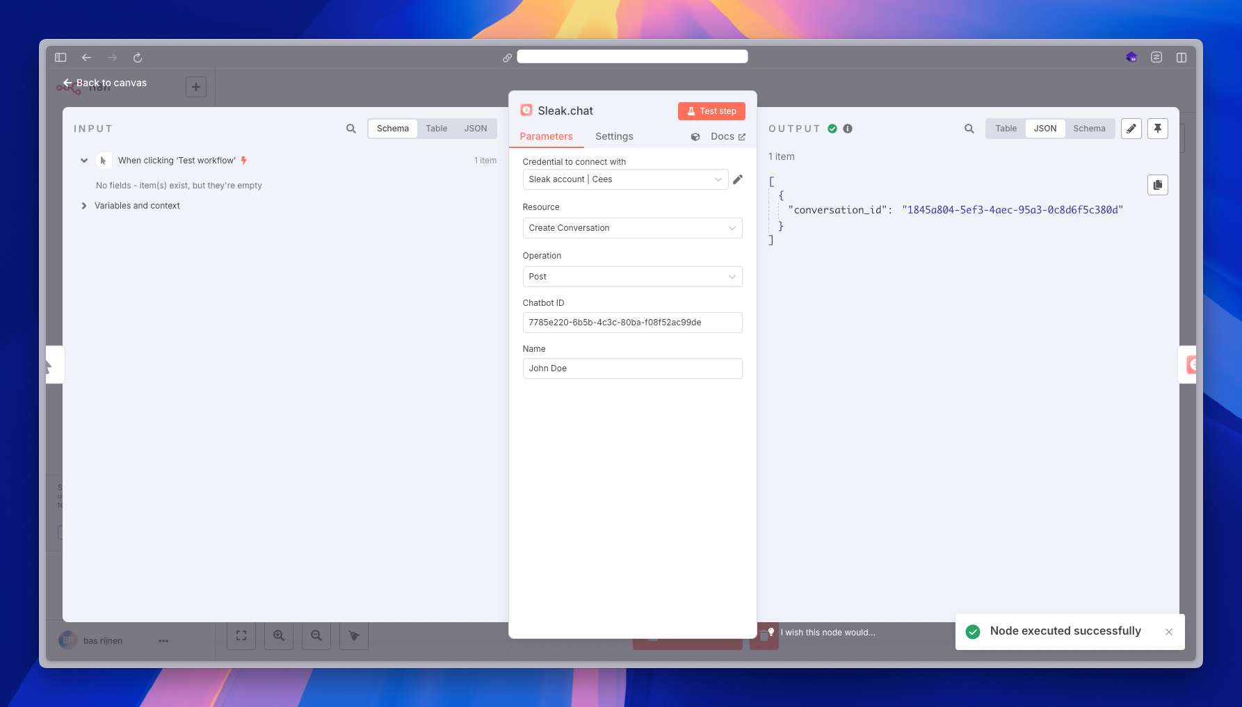 Send Message methode