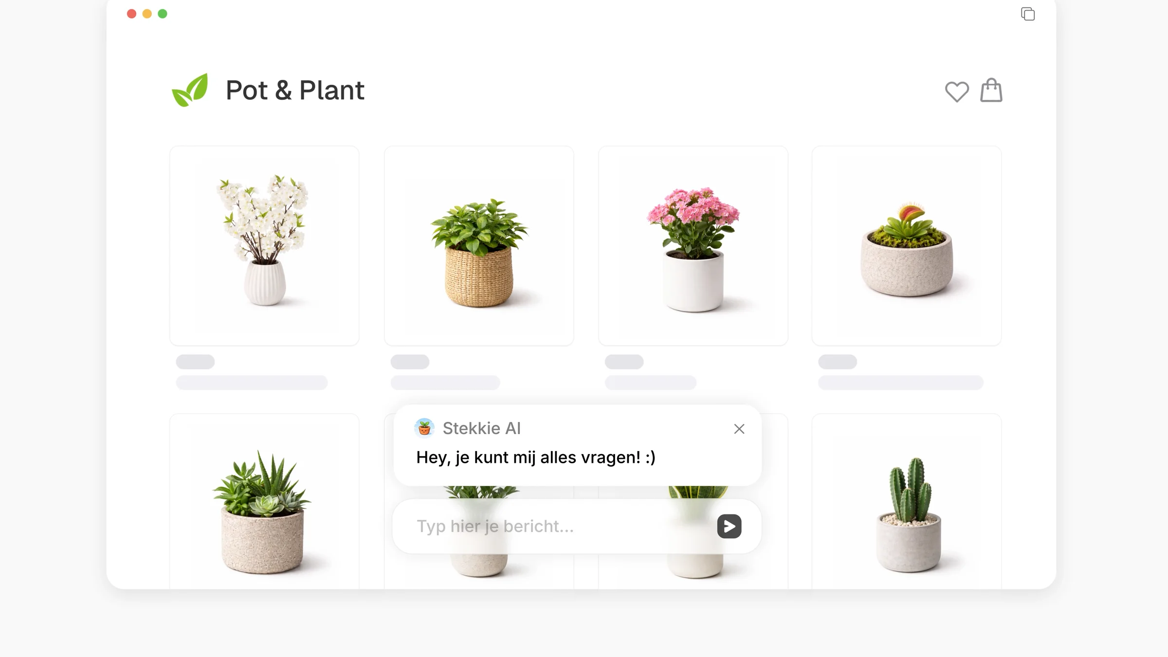 Nieuwe widget plaatsingen demo