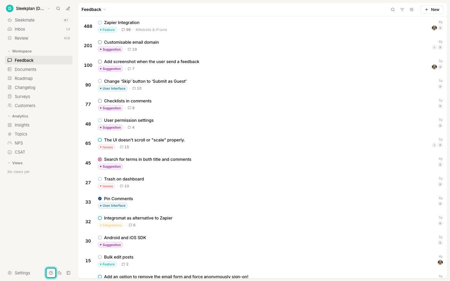 The admin dashboard with the Help & support question-mark icon at the bottom of the left sidebar highlighted