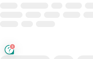 The Sleekplan widget launcher button with a red notification badge showing three unread updates