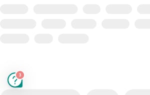The Sleekplan widget launcher button with a red notification badge showing three unread updates