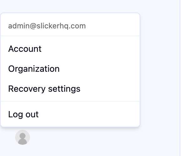 Navigating to the settings page