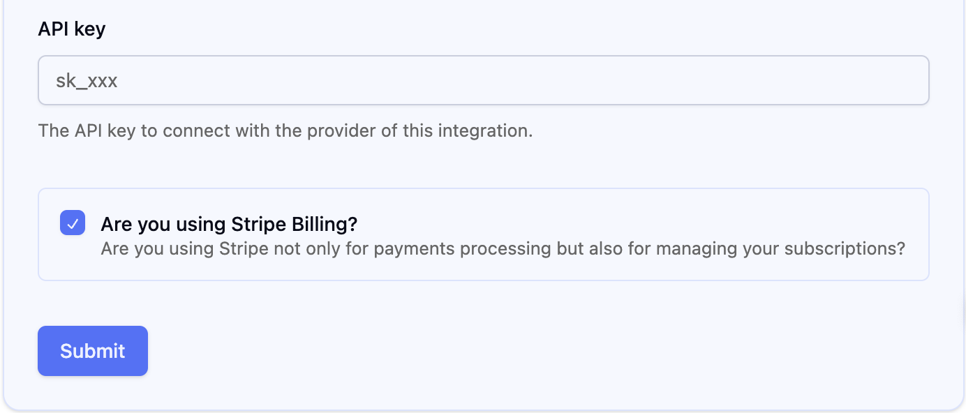 Stripe Billing enabled in Slicker integration