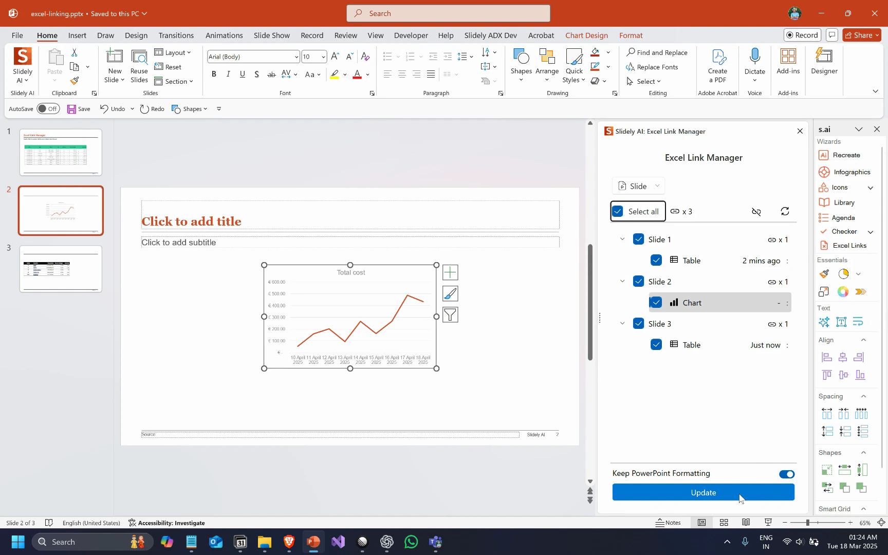 Update multiple objects