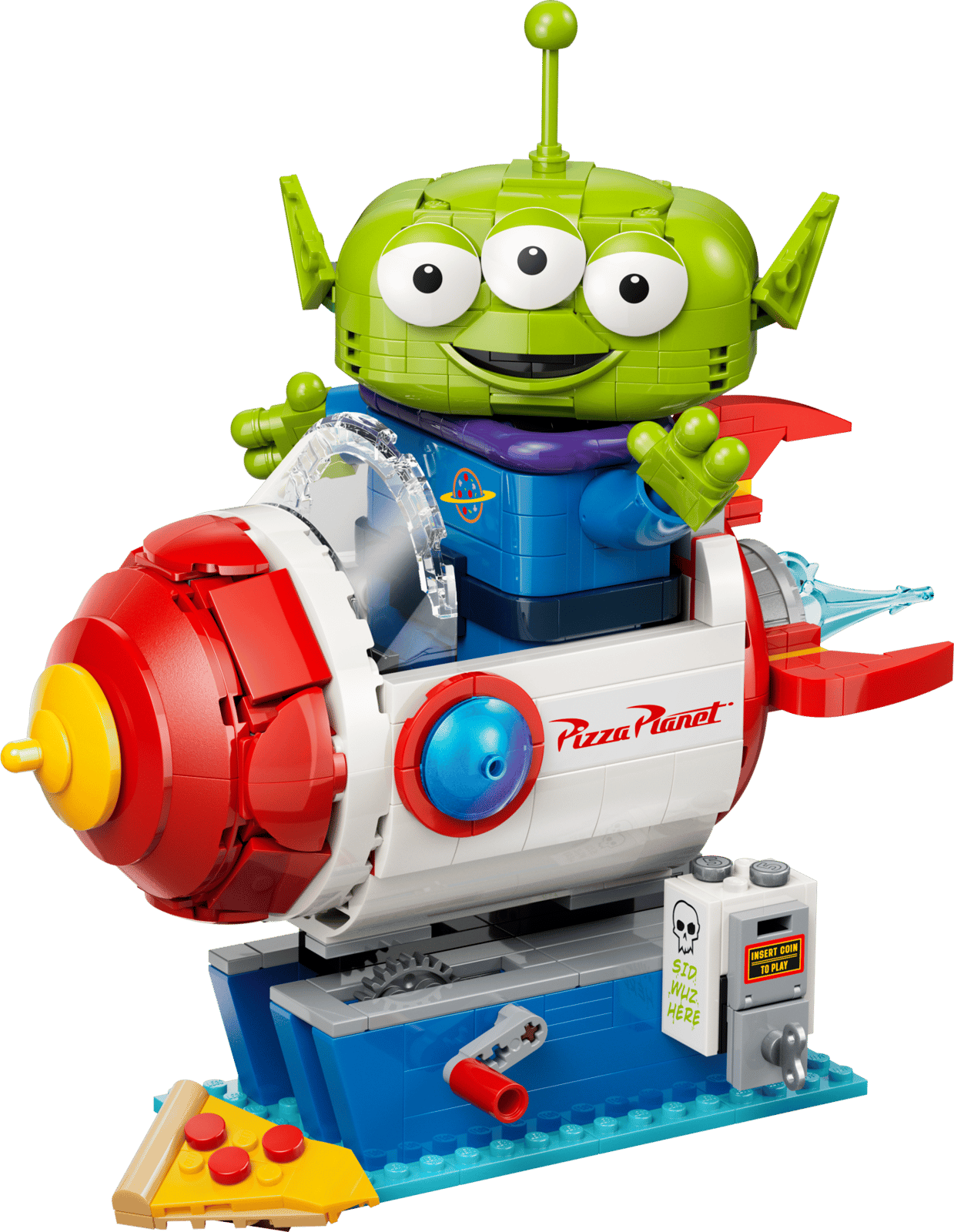 Lego Toy Story alien and Pizza Planet spaceship set