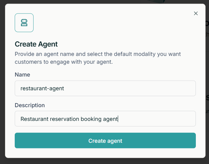 Agent Modal