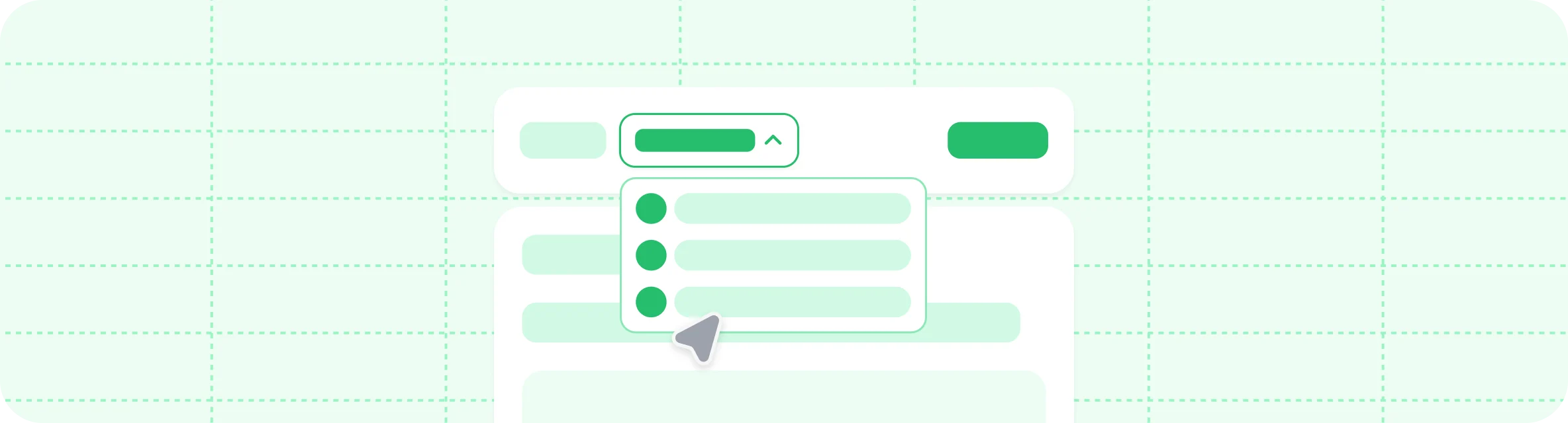 Decorative graphic of a product switcher.