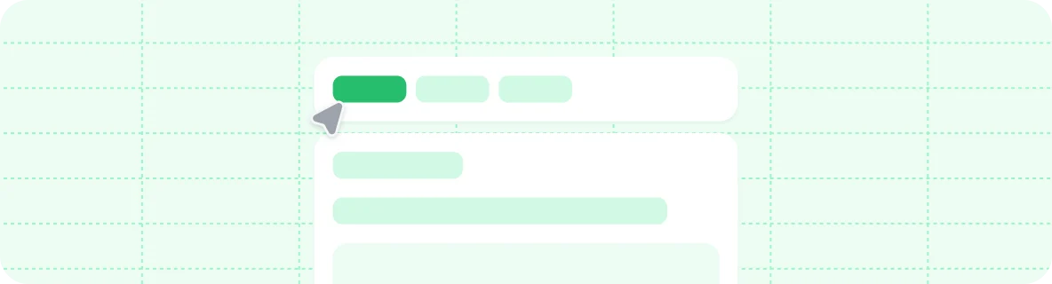 Decorative graphic of a tab navigation.