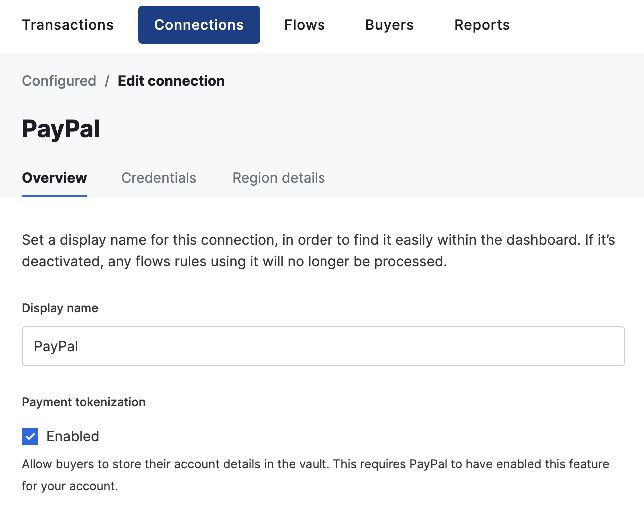 PayPal Payment Tokenization Toggle