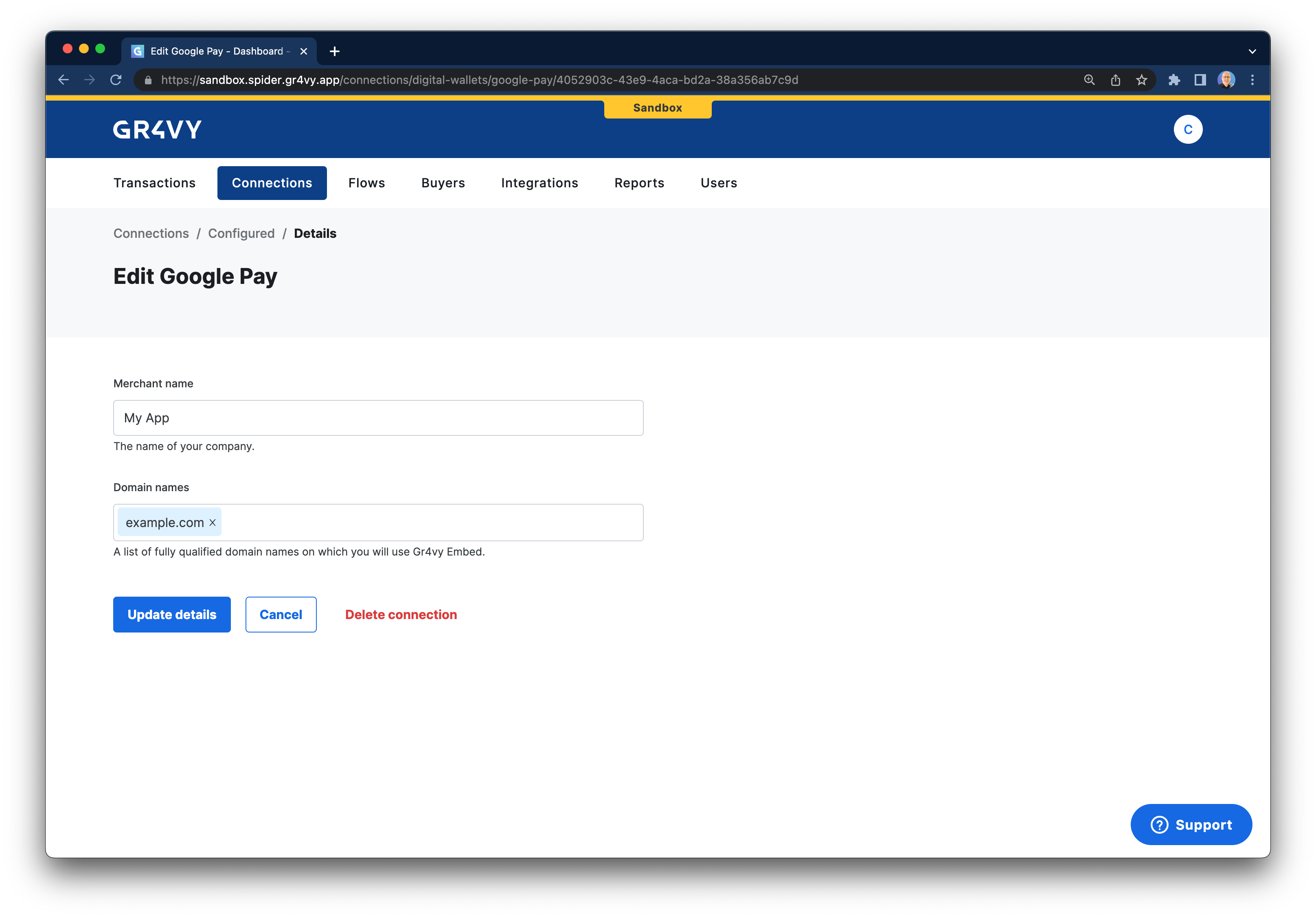 Google Pay connector setup